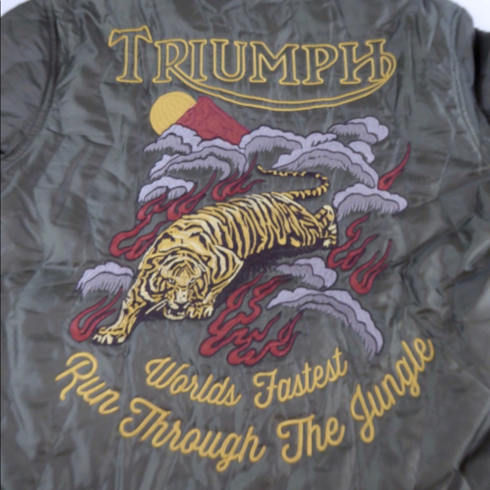 Lucky Triumph Quilted Jacket Tiger Motorcycle NWT - Picture 8 of 8